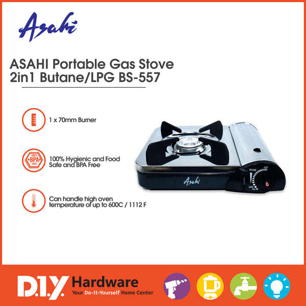 Asahi by DIY Hardware 2 In 1 Portable Gas Stove
