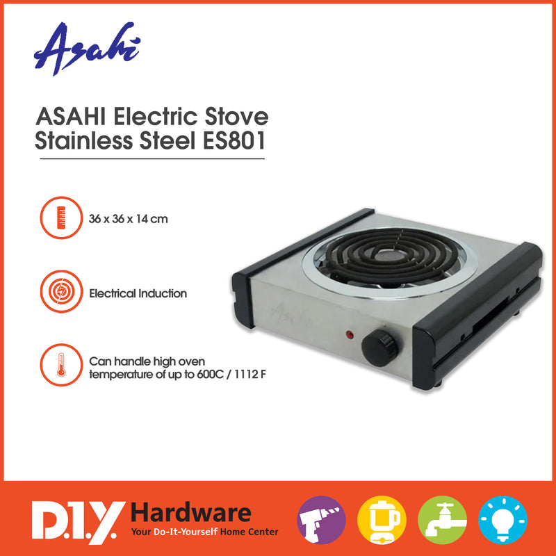 Asahi by DIY Hardware Electric Stove Stainless Steel ES801