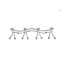 Wavy Hanger With 4 Hooks