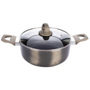 22cm Platinum Induction Casserole With Glass Lid
