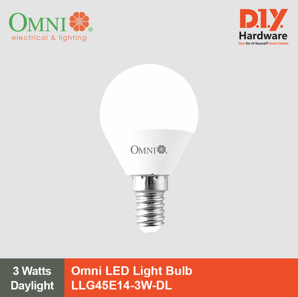 Omni LED Light Bulb 3 Watts Daylight LLG45E14-3W-DL
