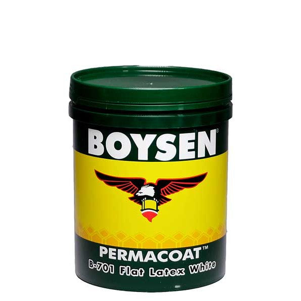 Boysen Paint 4 Liters White Permacoat Flat Latex B-701