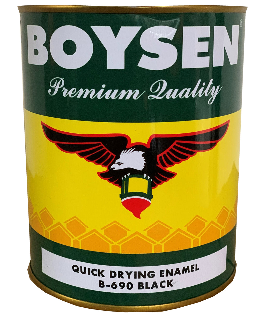 Buy Boysen Paint 1 Liter Black Quick Drying Enamel B-690 Online - DIY